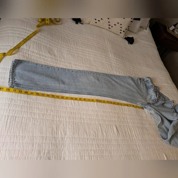 Levi's 501 Vintage Straight Leg Jeans 90s Light Blue Wash - Picture 9 of 16